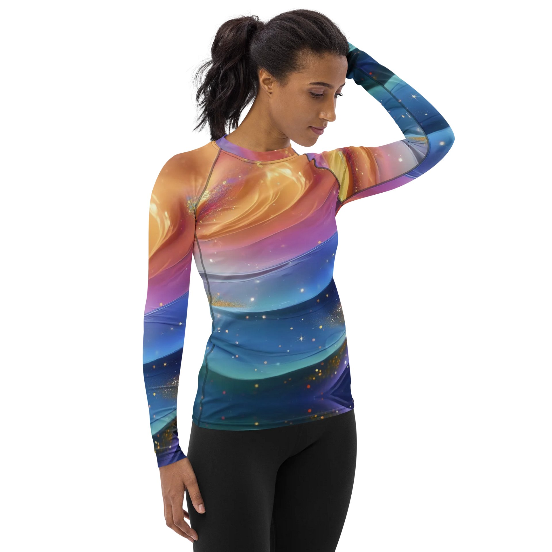 Celestial Wave Women's Rash Guard product image (4)