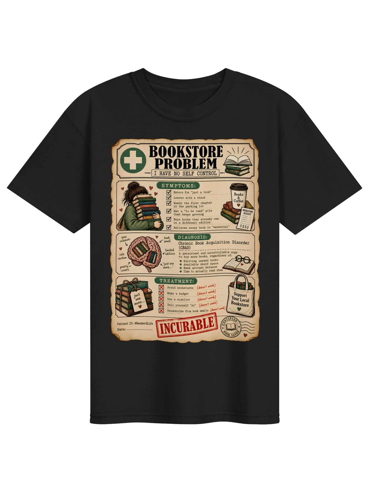 Chronic Book Acquisition Disorder Reader Tee product image (6)