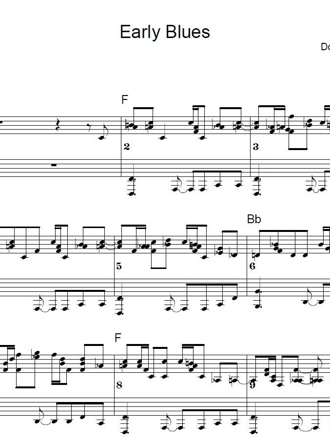 Early Blues - Blues piano - Piano sheet music product image (1)