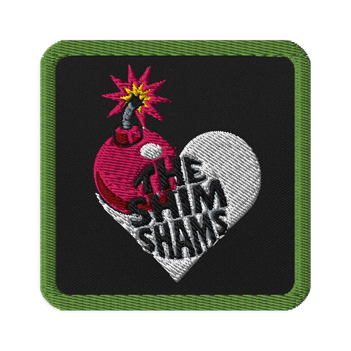 Love Bomb Embroidered Patch- Square product image (1)