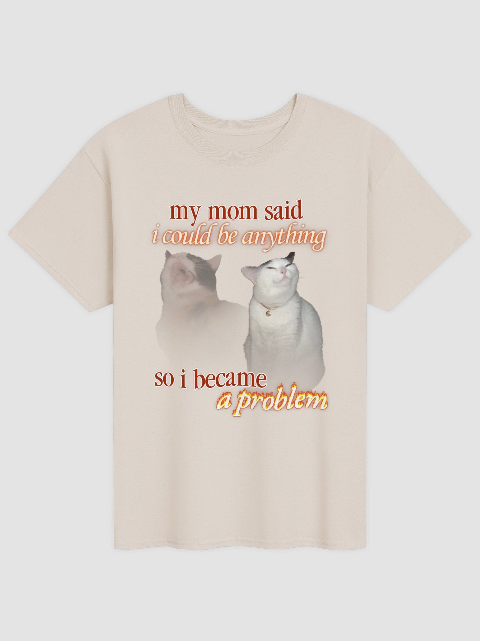 I became a problem cat T-shirt product image (1)