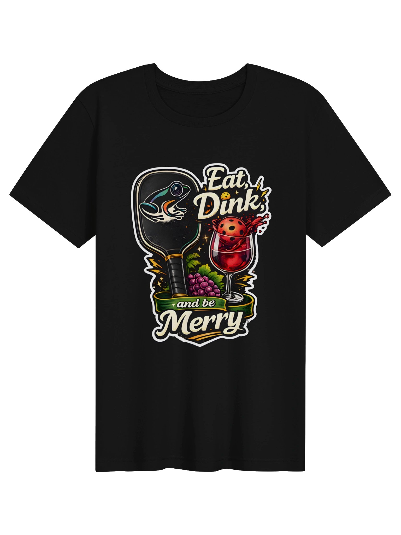 Eat, Dink and Be Merry Pickleball Holiday Tee product image (1)