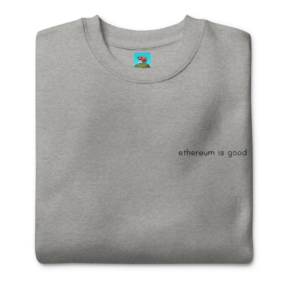 Ethereum is good crewneck (grey) product image (11)