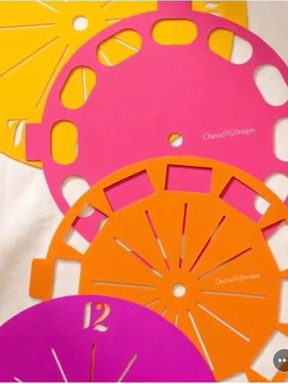 Resin/DIY Clock Stencil SVG Bundle – 4 Clock Face Templates (Digital Download) product image (1)