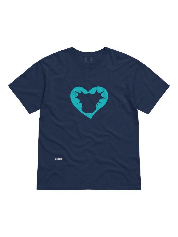 HNF Heart T-Shirt | Cyan Logo product image (1)