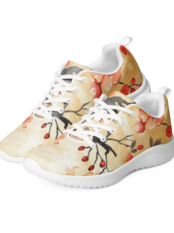 Floral Watercolor Women's Athletic Shoes | Cottagecore Botanical Sneakers product image (1)