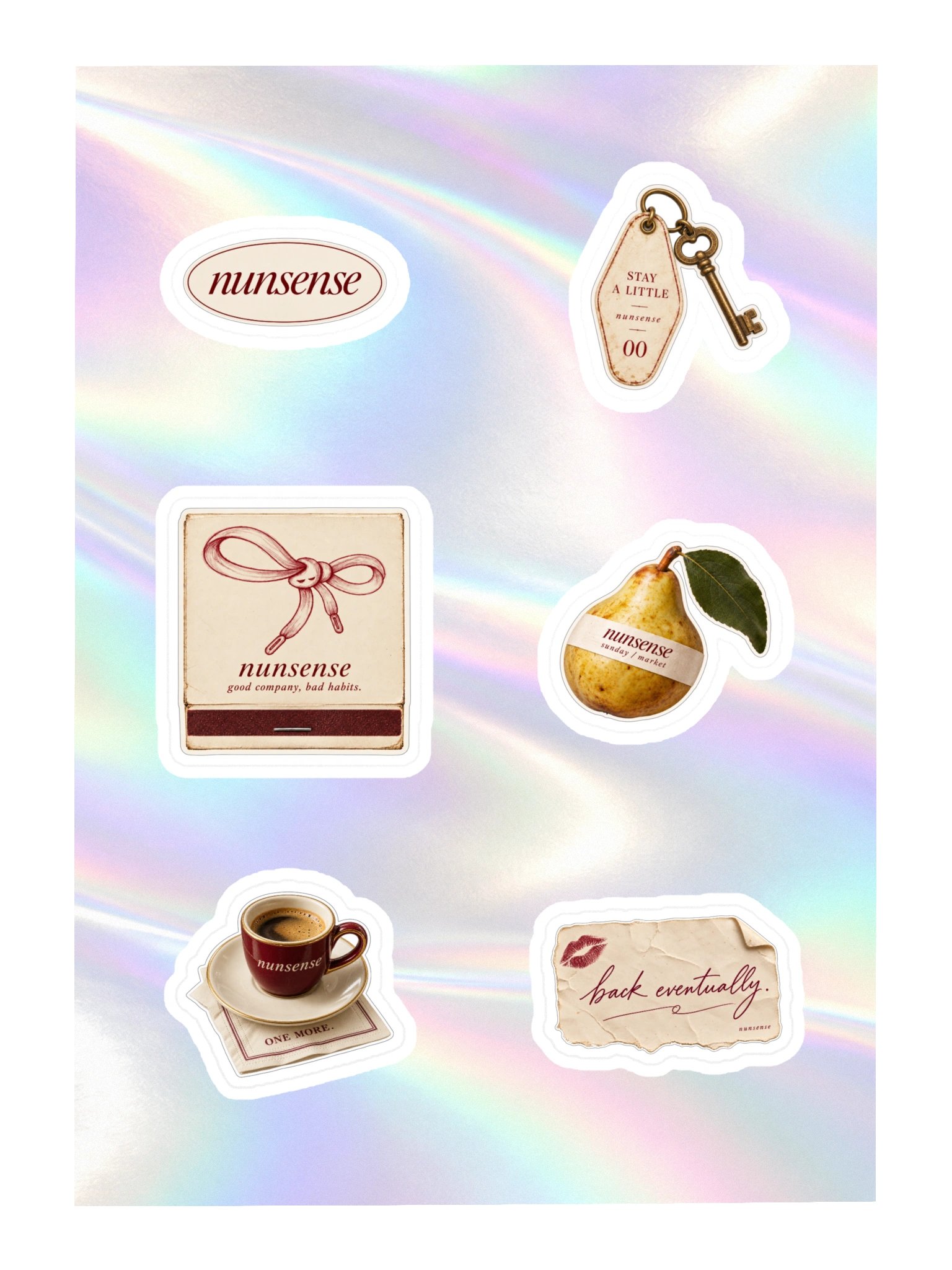 NUNS “LITTLE HABITS” STICKER PACK product image (3)