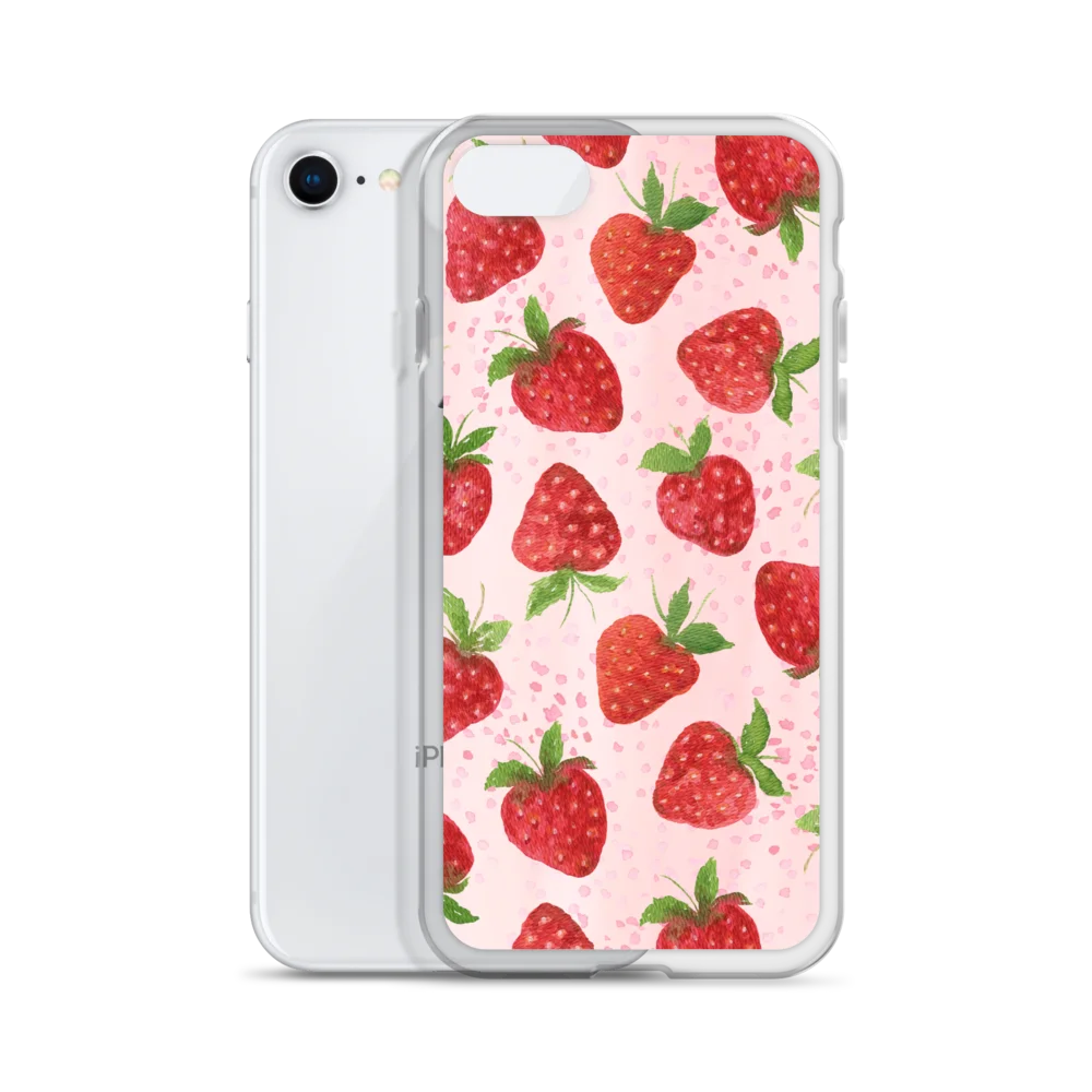 Strawberry Sprinkle Clear iPhone Case product image (55)