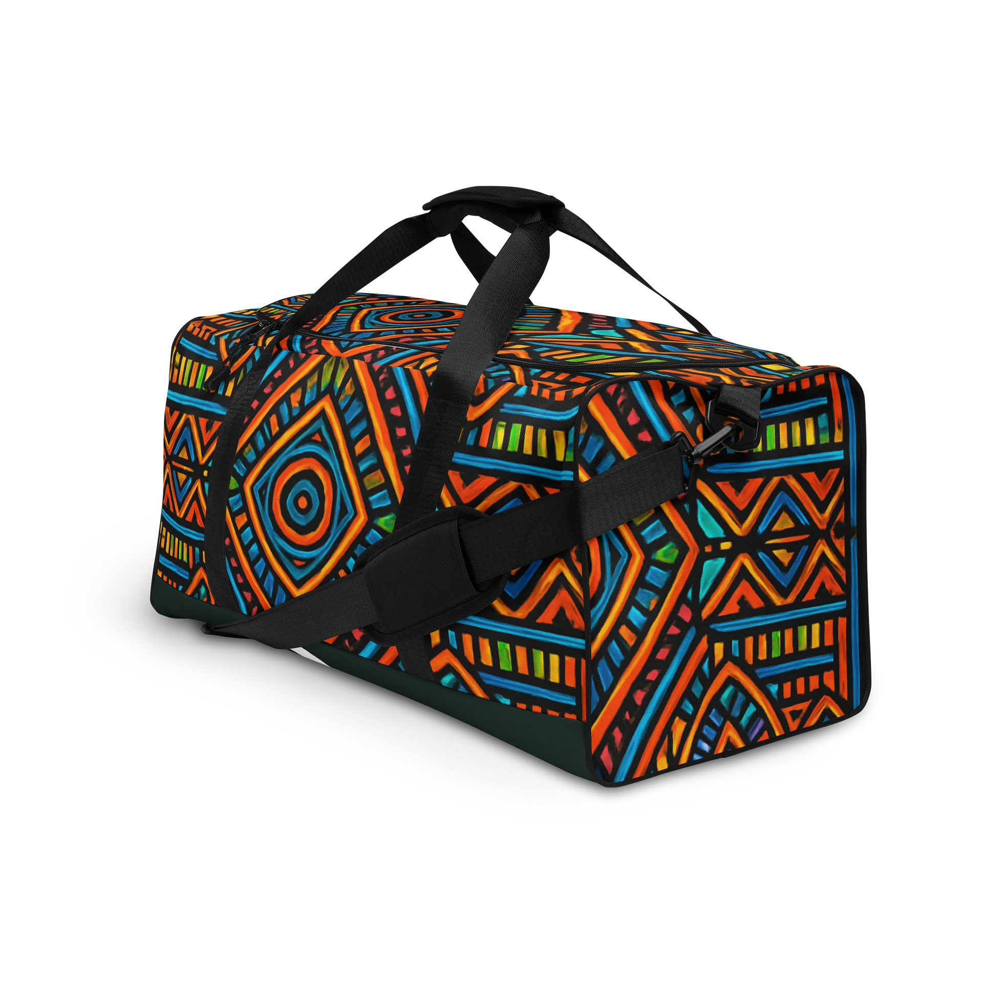 Vibrant Geometric Symphony Duffle Bag product image (3)