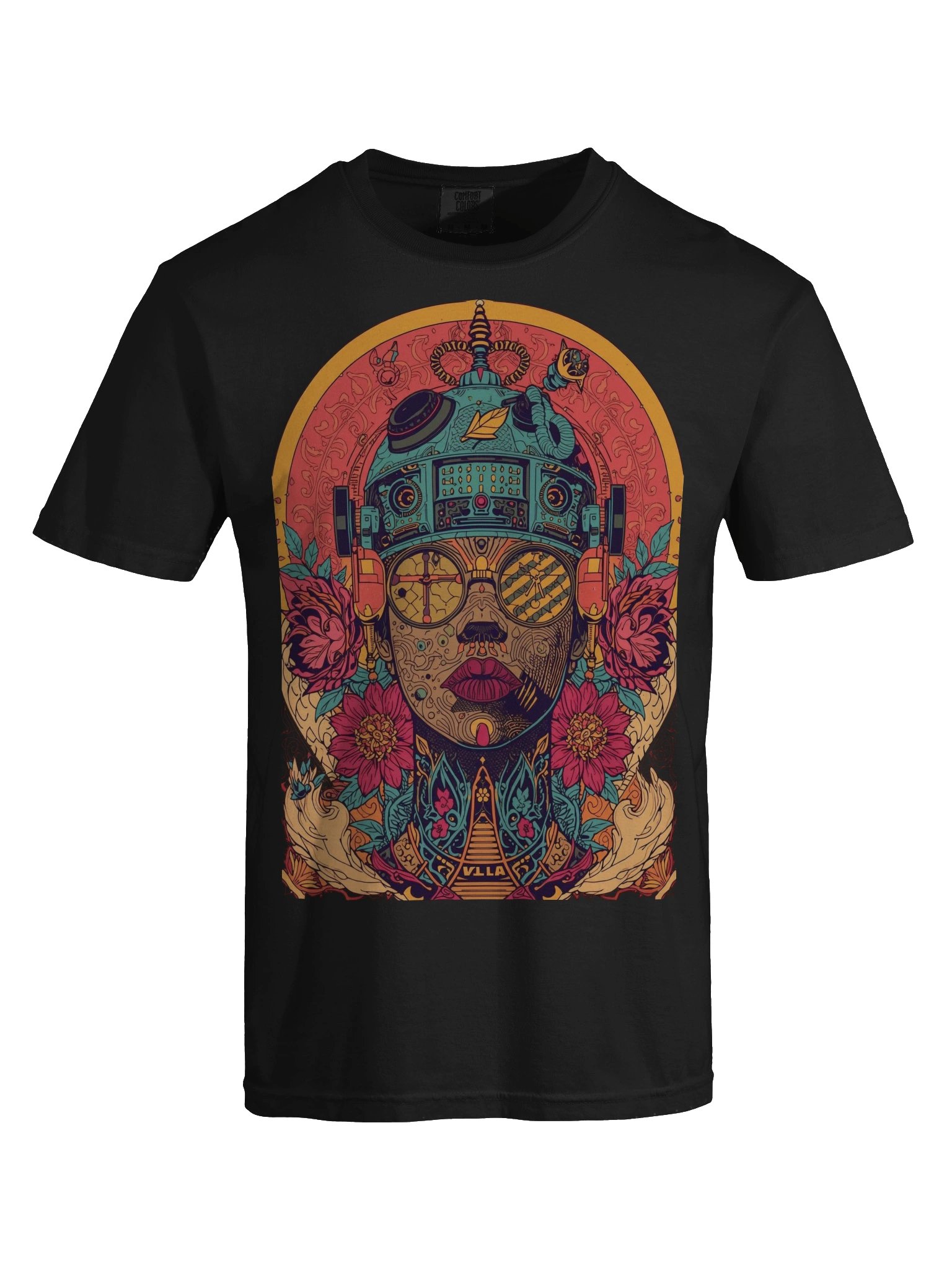 Psychedelic Cyber Bloom Heavyweight Tee product image (2)