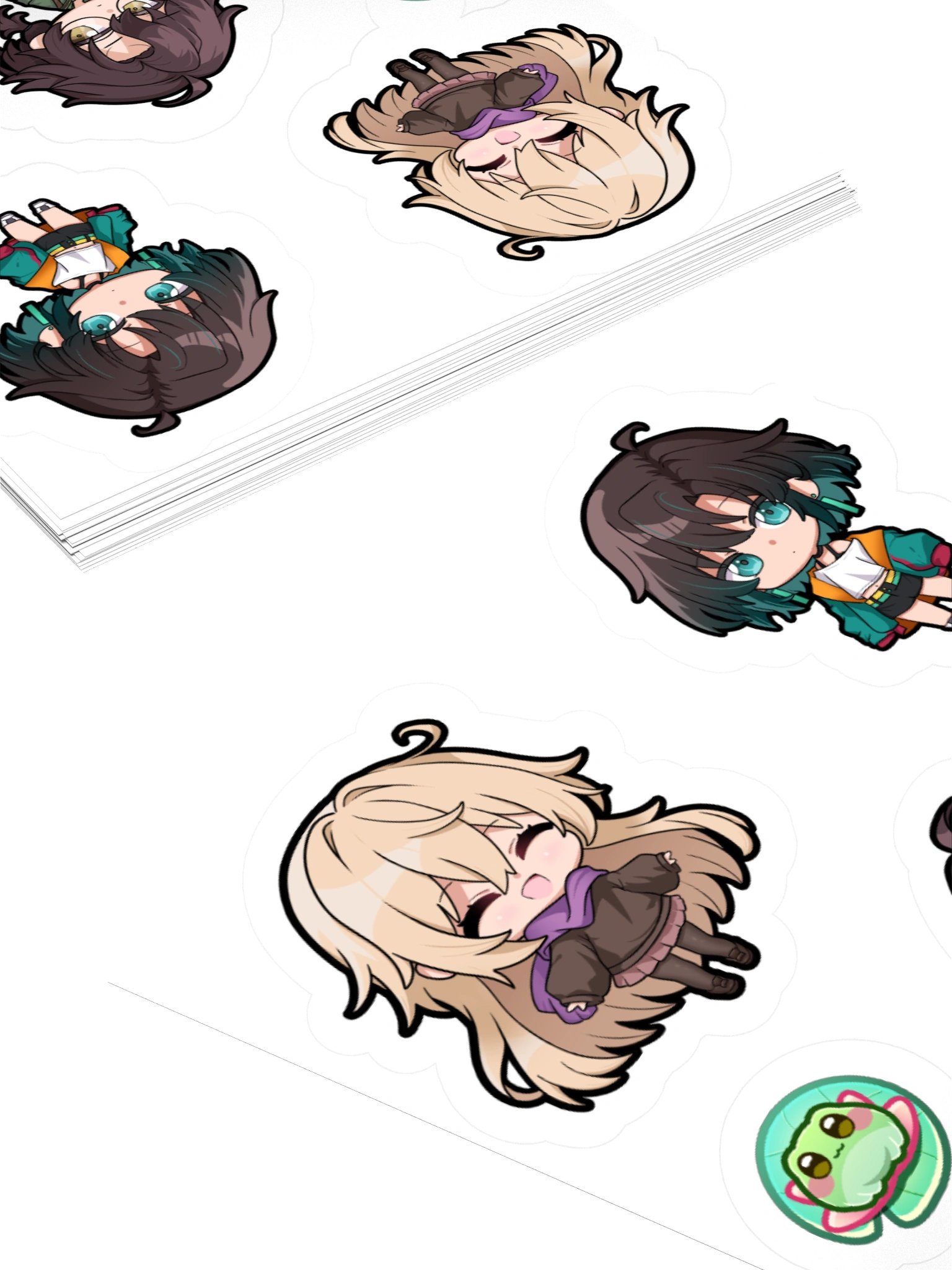 Chibi Trio & Keychains Kiss Cut Stickers Set product image (12)