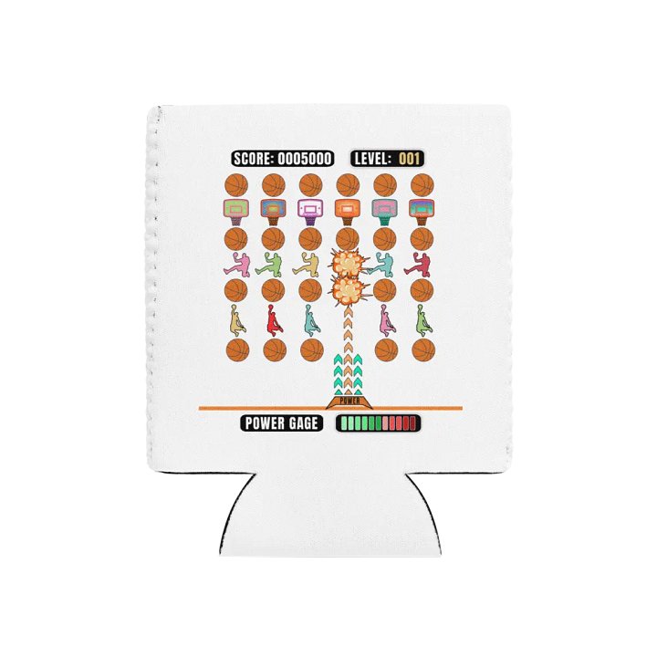 Space Gamer Basketball Retro Hoops Can Cooler product image (1)