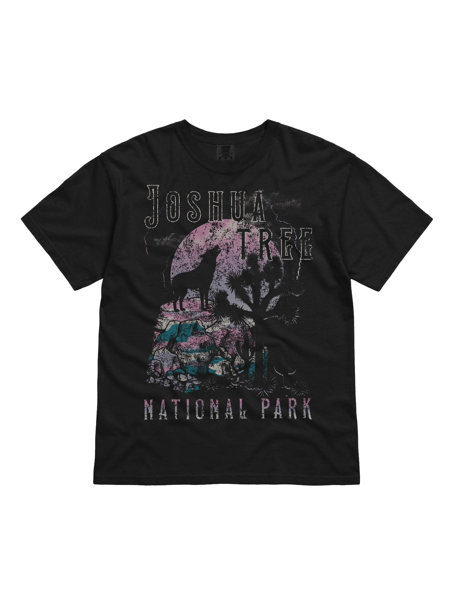 Joshua Tree National Park Vintage Desert Wolf Shirt – Retro Sunset Graphic Tee, Boho Nature Travel Apparel product image (4)