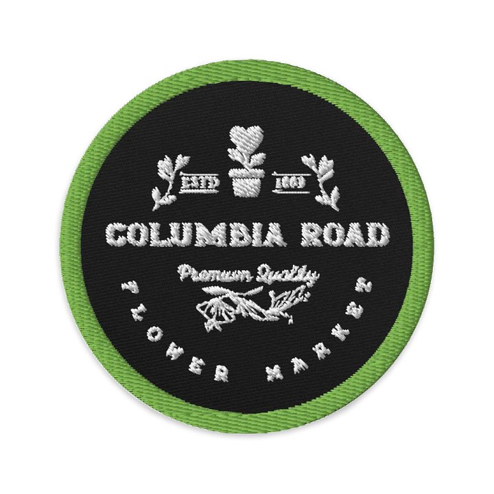 Columbia Road Market Embroidered Patch (Black/Green Circle) product image (1)