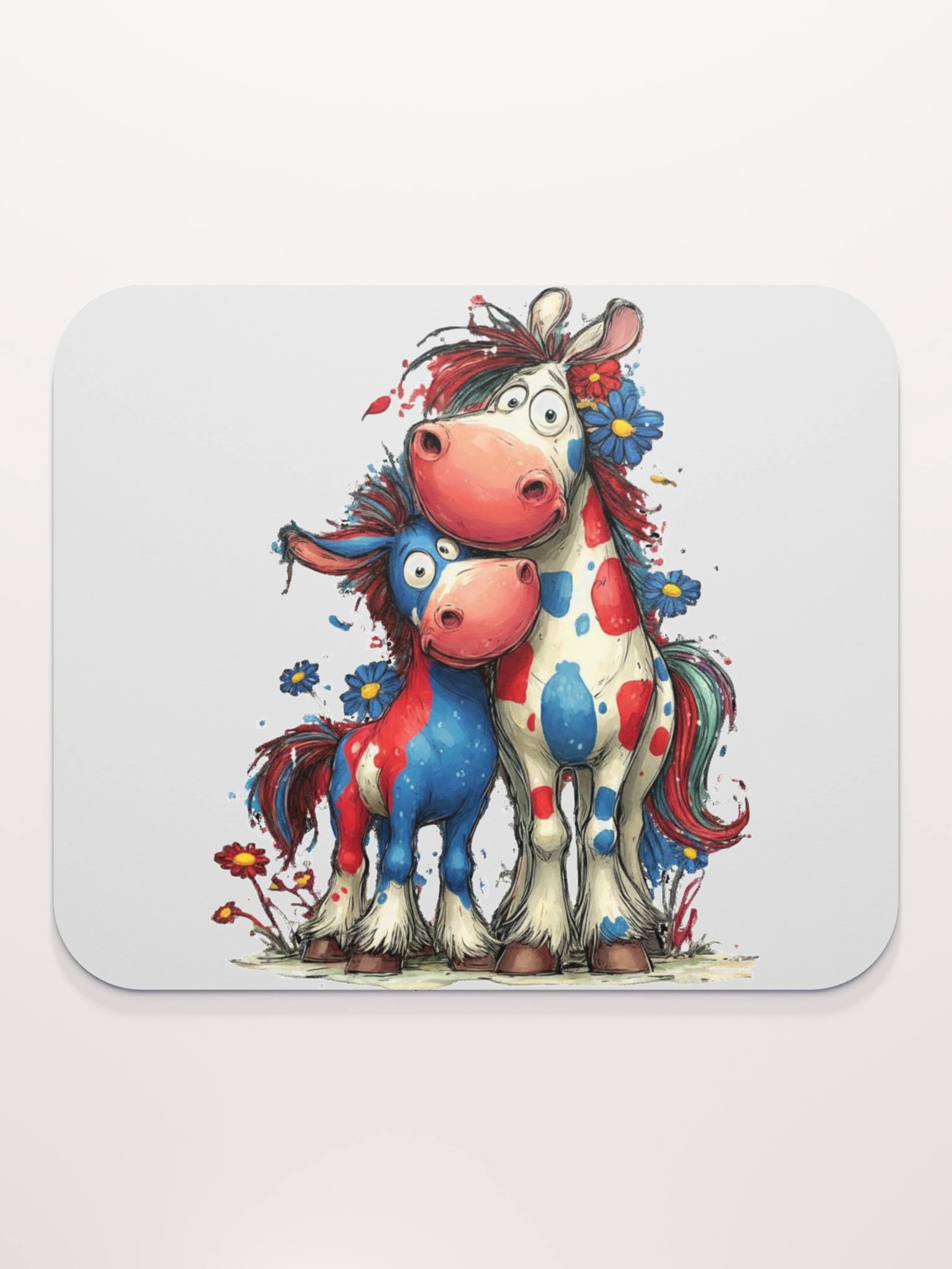 Whimsical Horse Family Mouse Pad product image (2)
