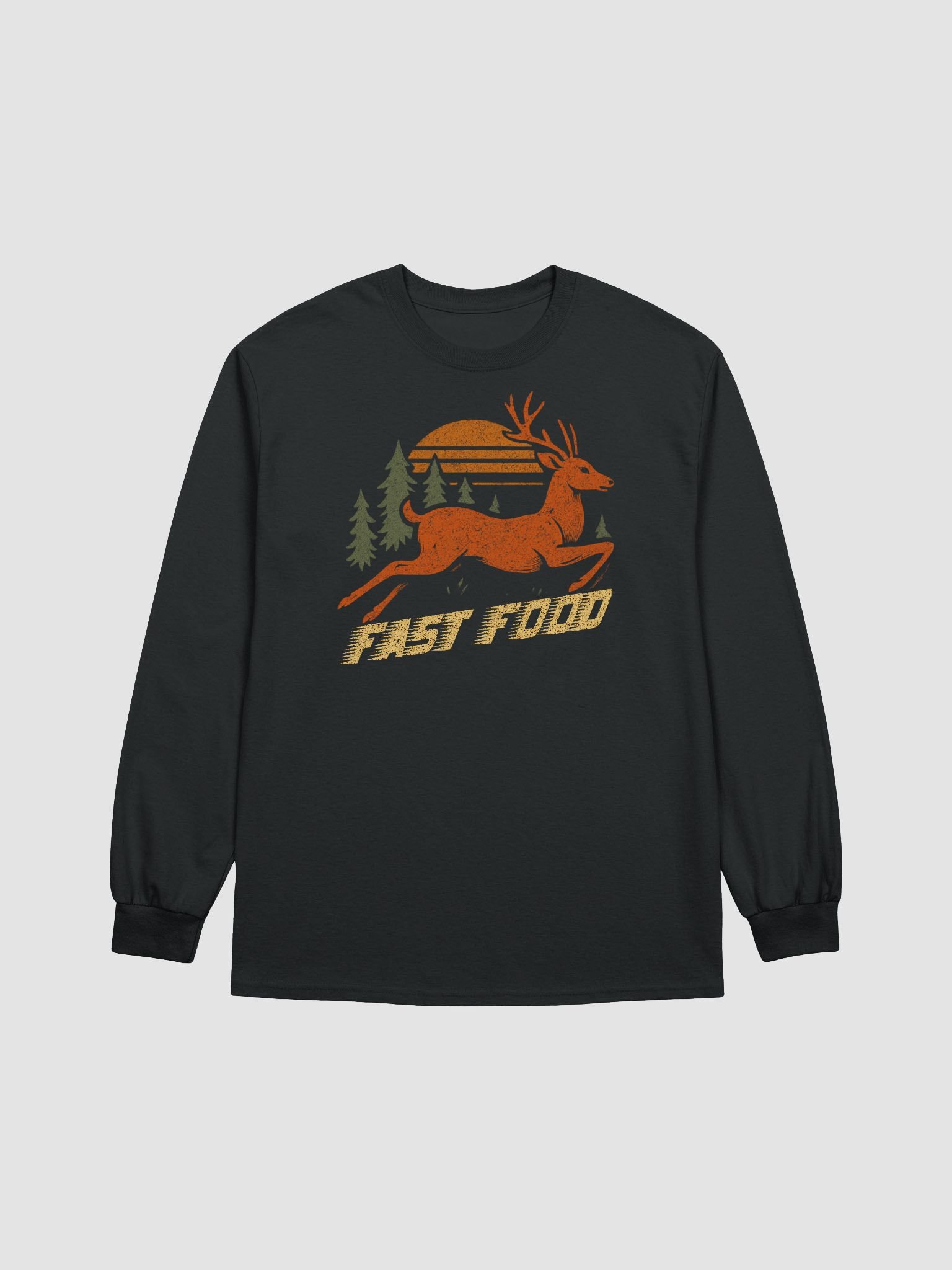 Fast Food Long Sleeve Shirt – Funny Vintage Hunting Tee product image (4)