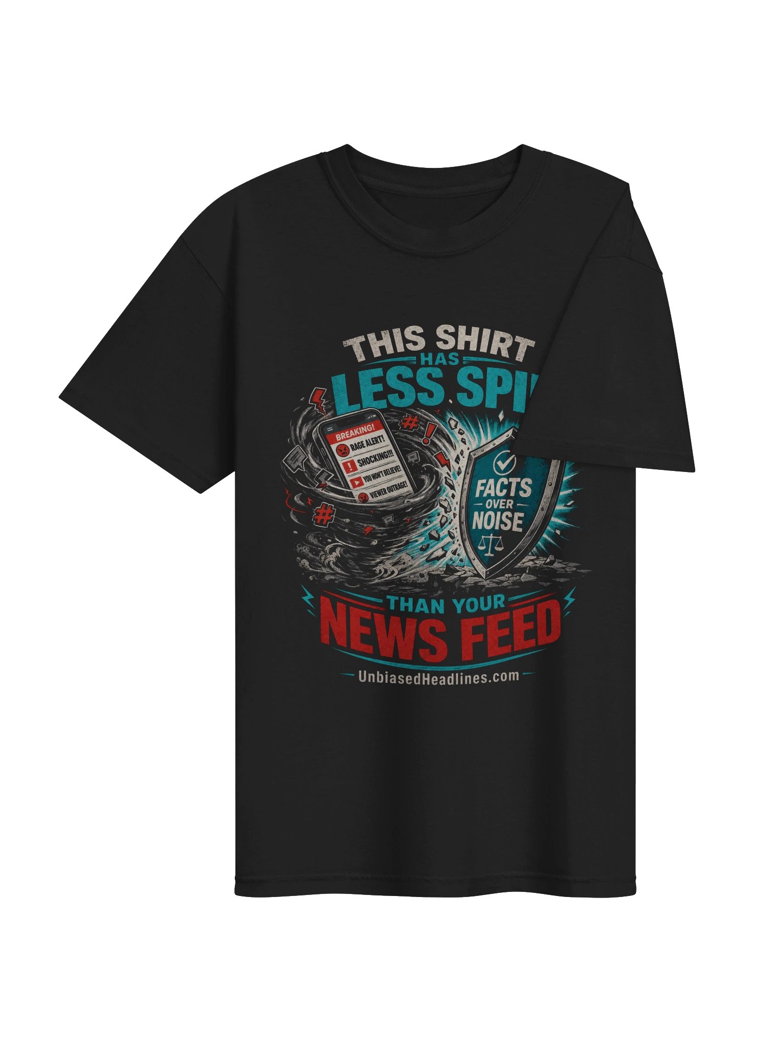 This Shirt Has Less Spin Than Your News Feed Tee - Large Front product image (3)