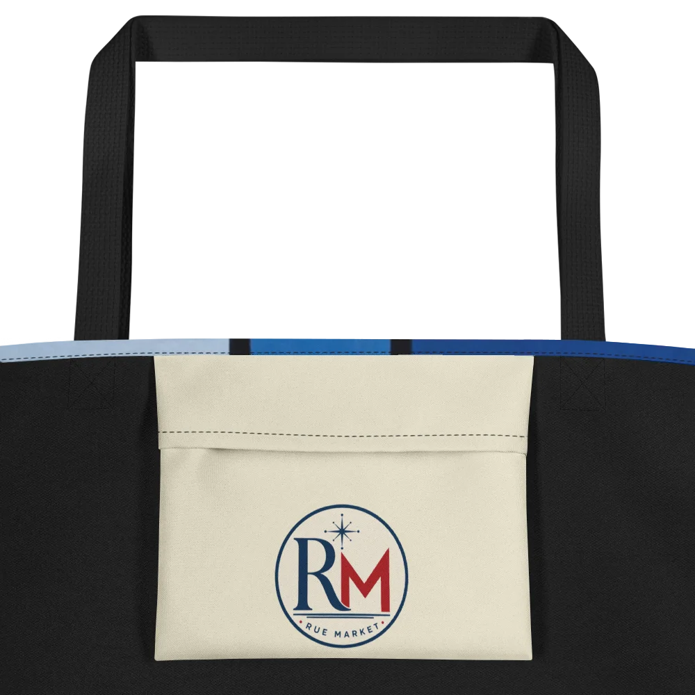 Blue Grid Abstract Tote Bag product image (2)