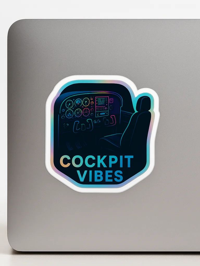 Cockpit Vibes Sticker product image (1)