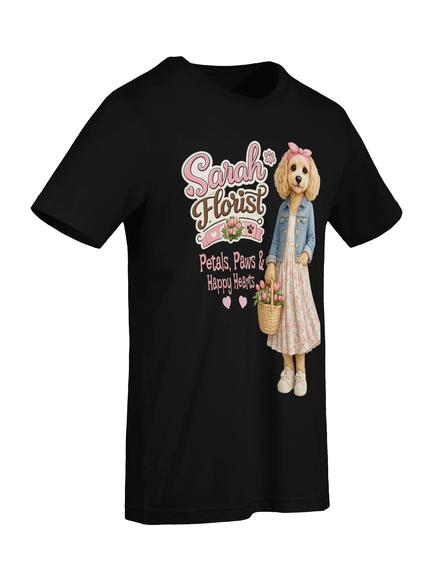 Sarah Florist Petals & Paws Adult Tee product image (56)