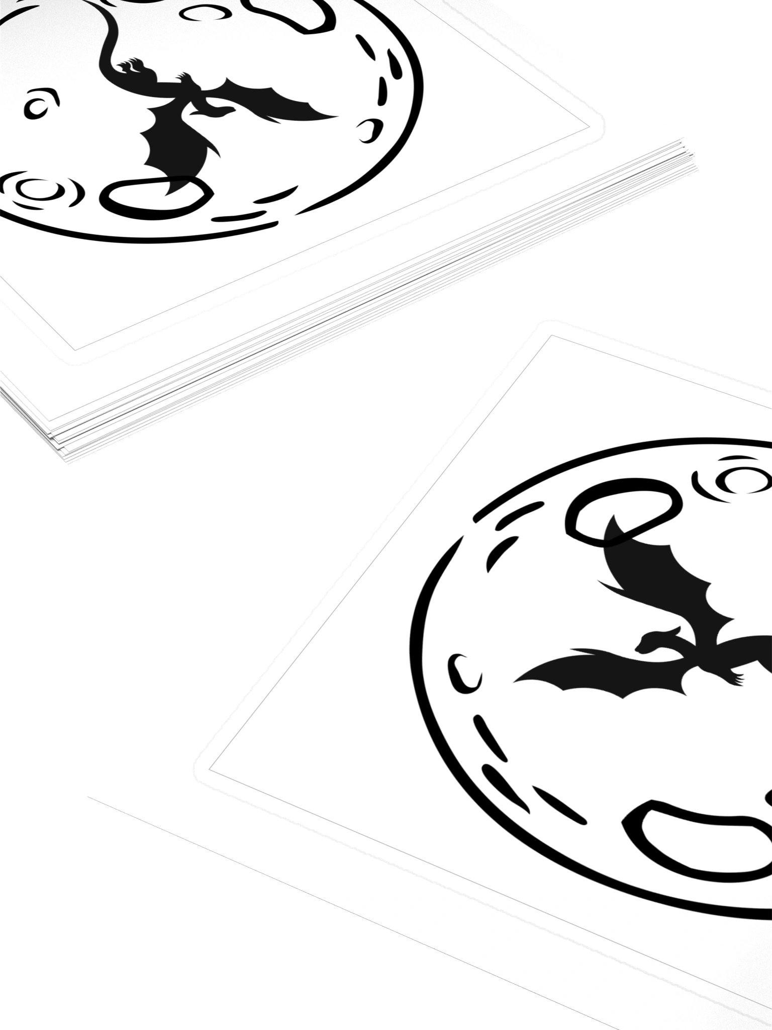 Mystic Dragon Moon Kiss Cut Sticker product image (4)
