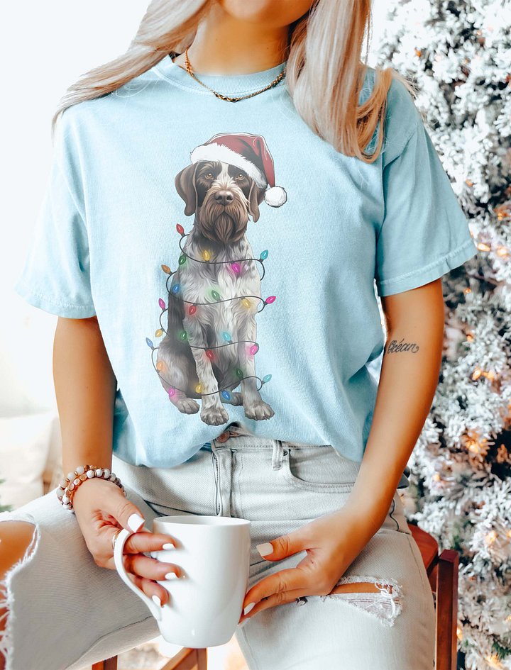 Funny German Wirehaired Pointer Christmas T-Shirt for GWP Paw-rents product image (11)