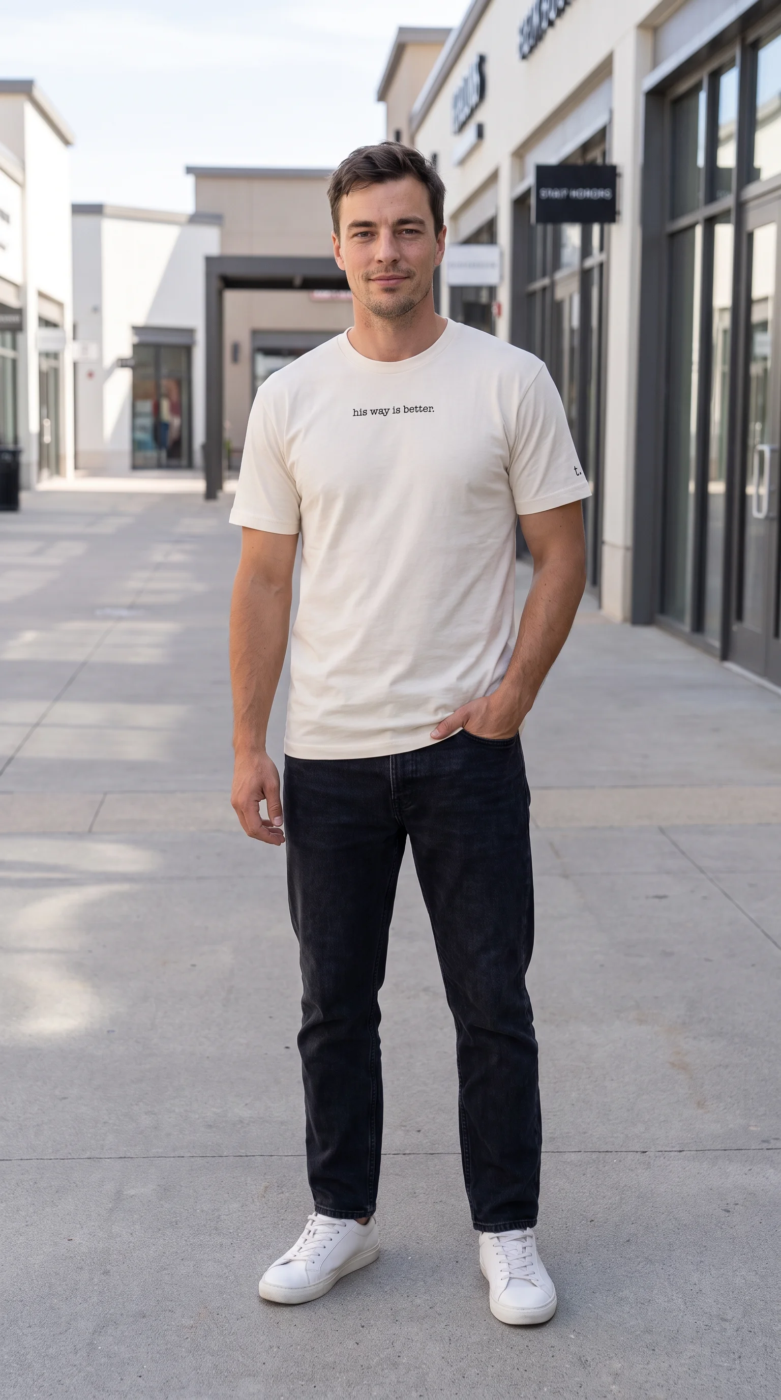 T-Shirt His way is better - Black product image (2)