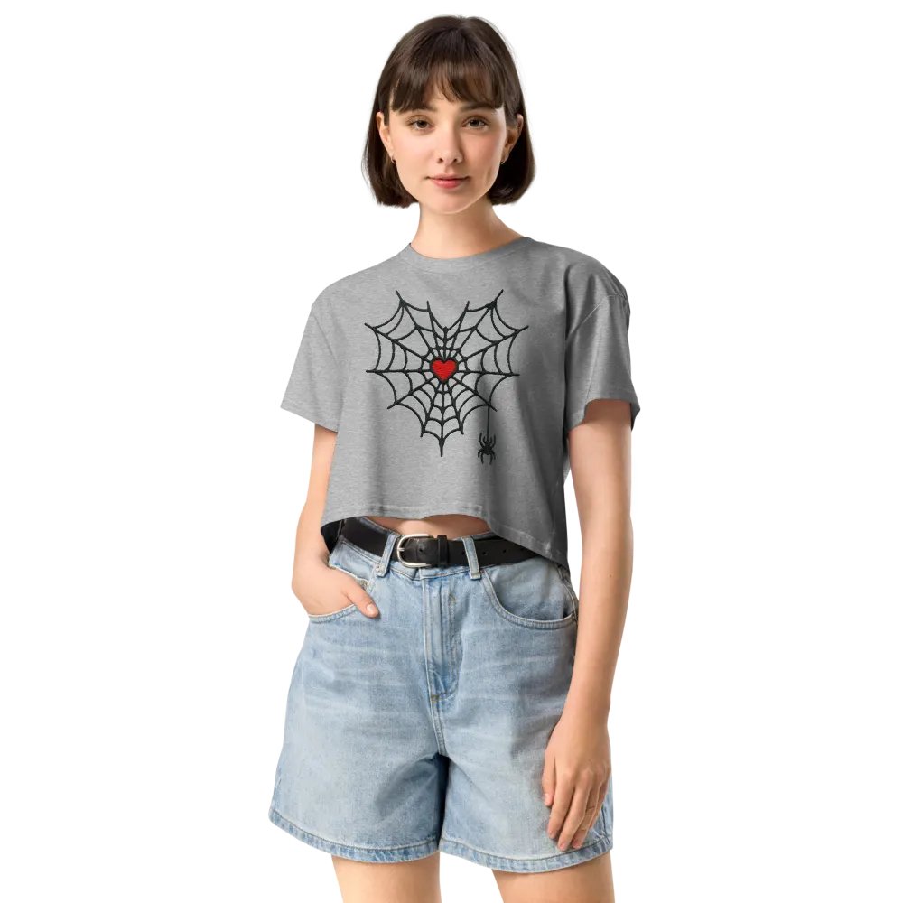 Gothic Love Spiderweb Crop Top product image (10)