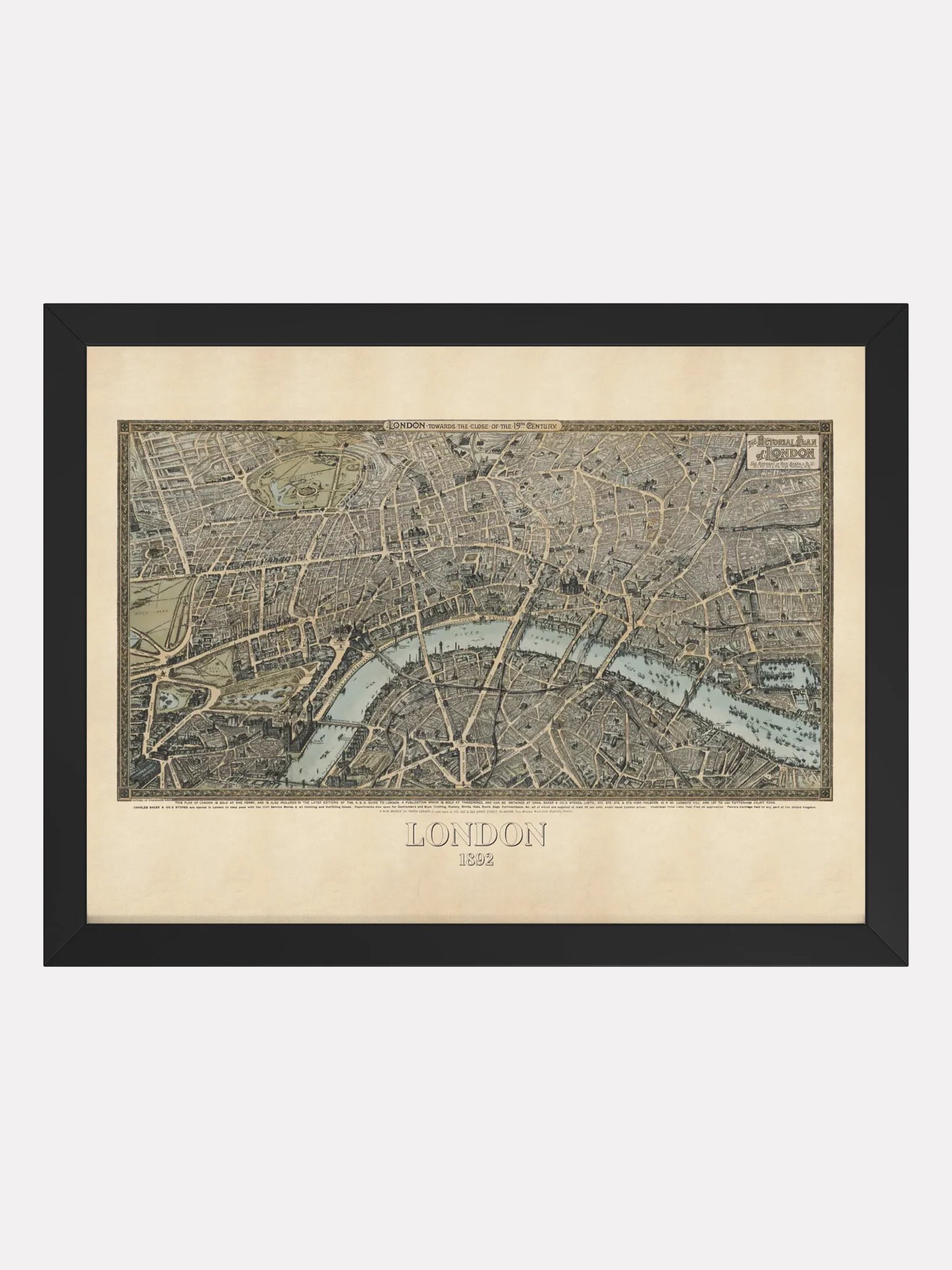 London 1892 (Framed Poster Print) product image (1)