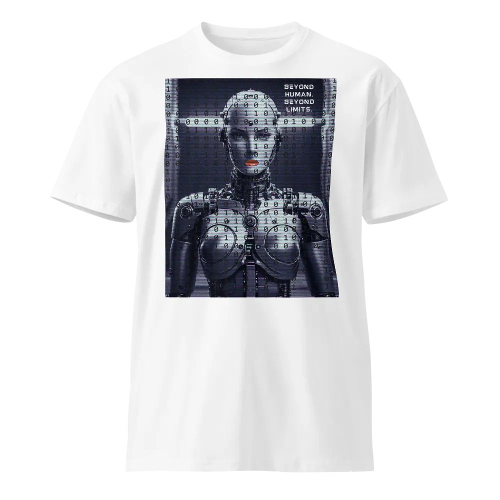 Beyond Human. Beyond Limits Computer Code Robot Design - 100% Cotton T-Shirt product image (1)