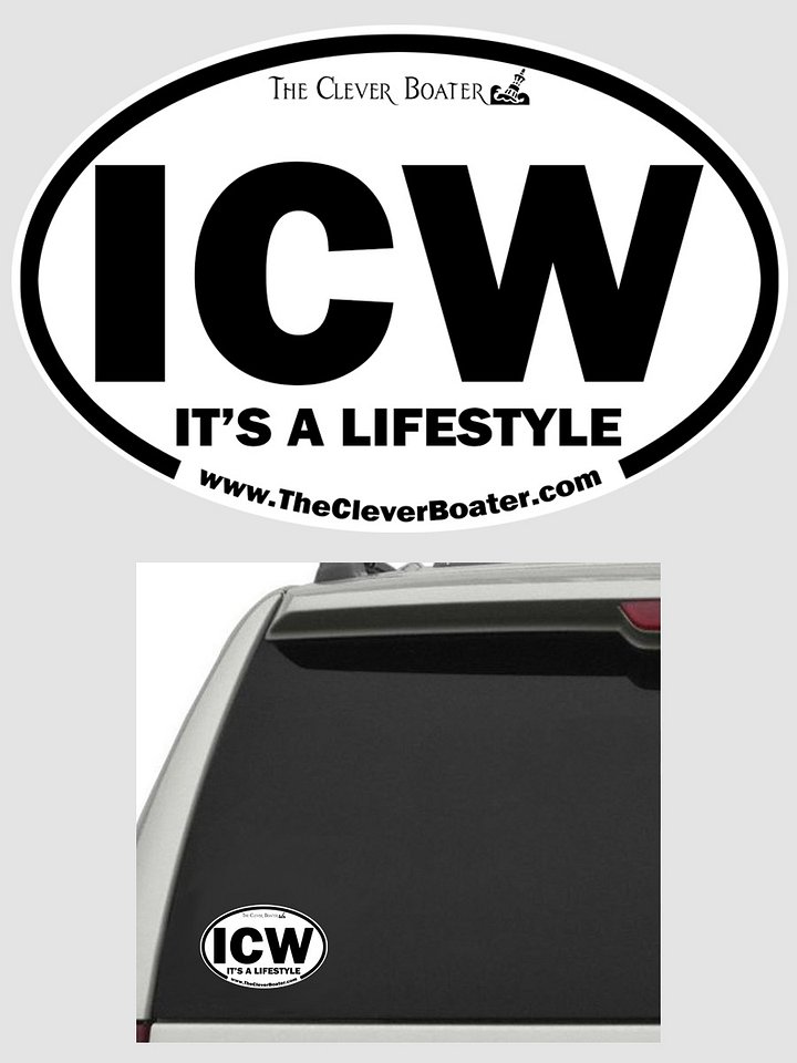 ICW - IT'S A LIFESTYLE - Euro style bumper sticker 4.5x3 inches product image (1)