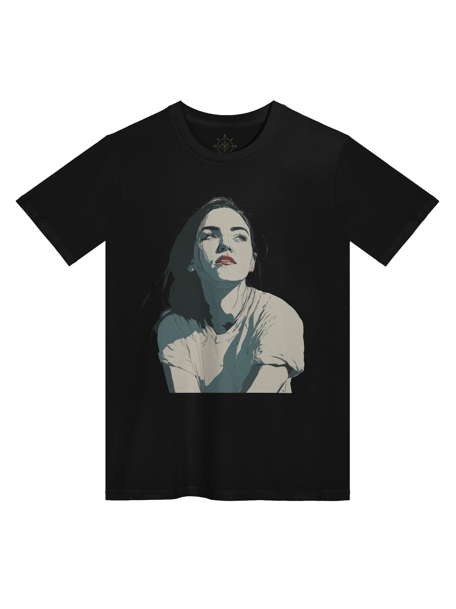 Starlit Gaze – Minimalist Portrait Tee product image (4)