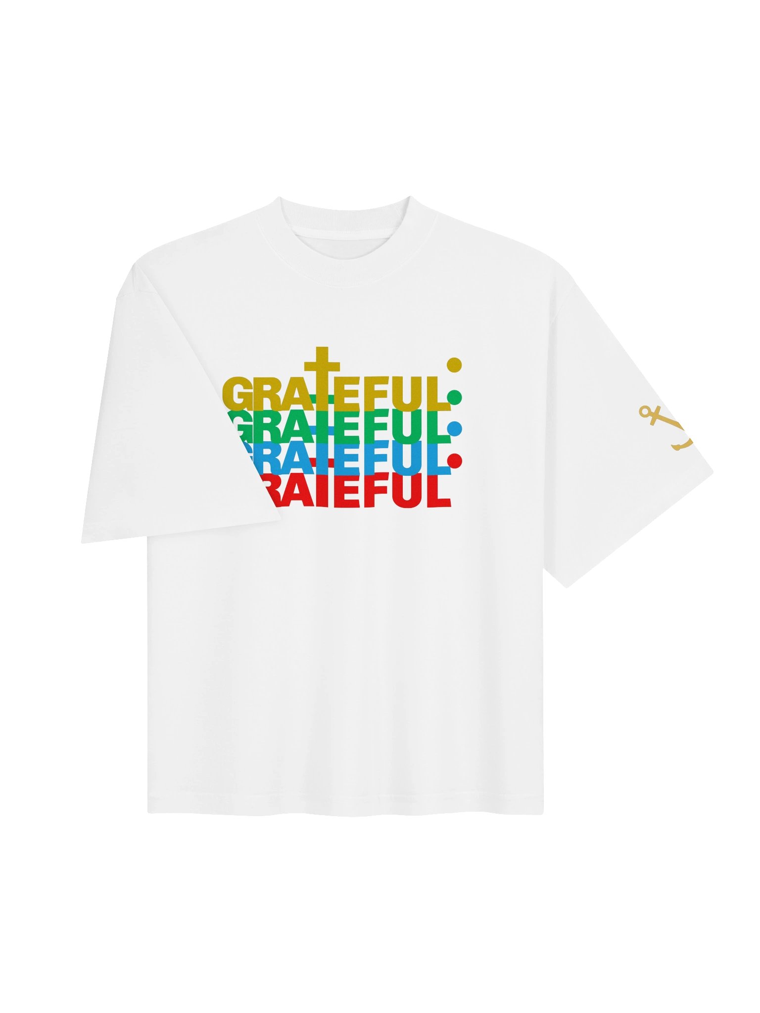 Grateful Oversized Tee (White) product image (3)