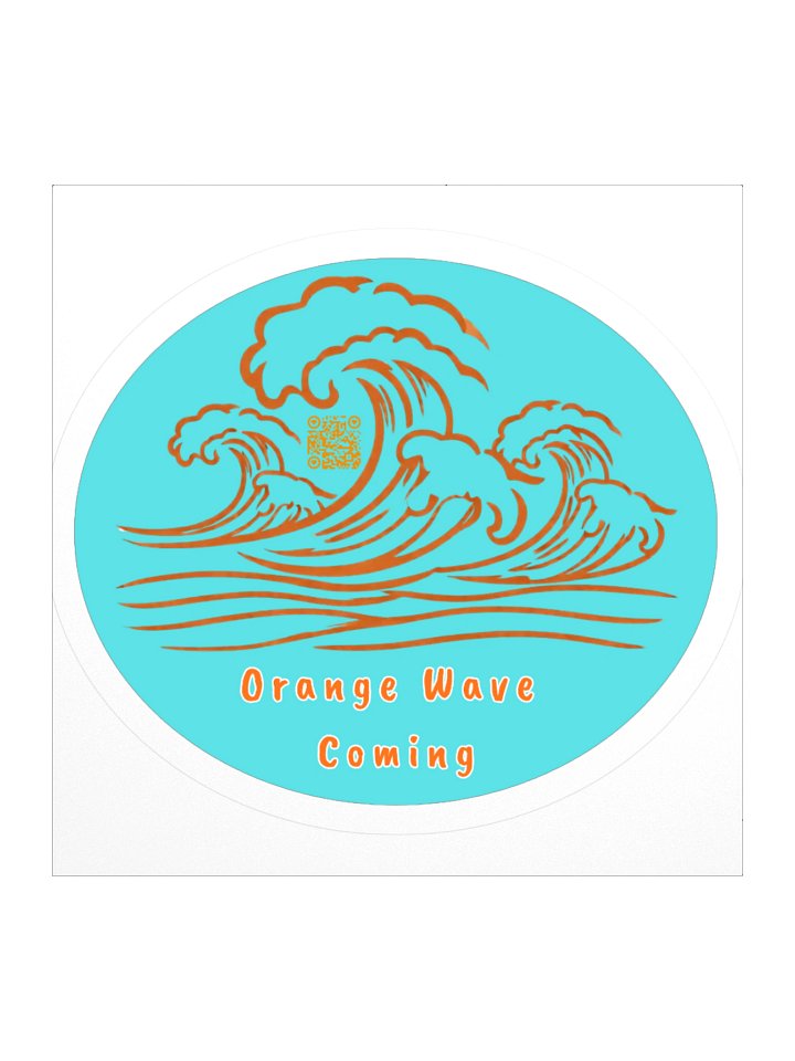 Orange Wave Coming Stickers product image (1)