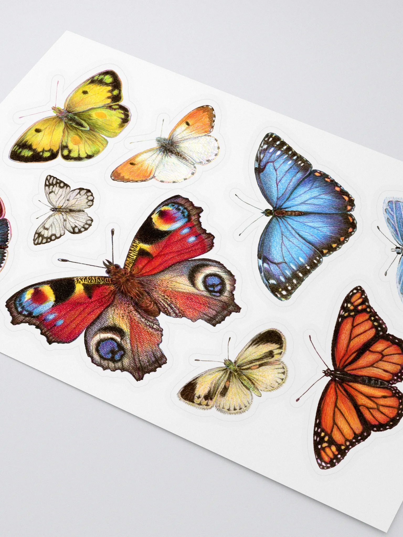 Butterflies illustration sticker sheet product image (2)