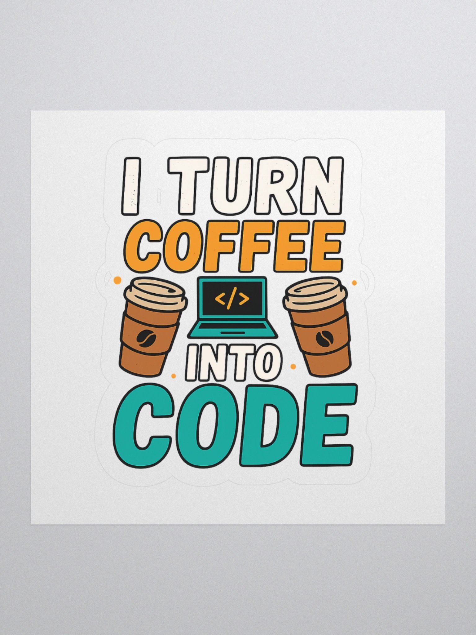 I Turn Coffee Into CODE Stickers product image (3)
