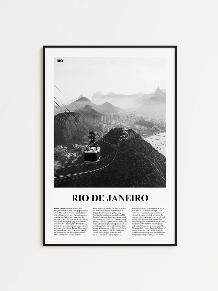 Rio de Janeiro 03 Newspaper Poster | Framed product image (1)