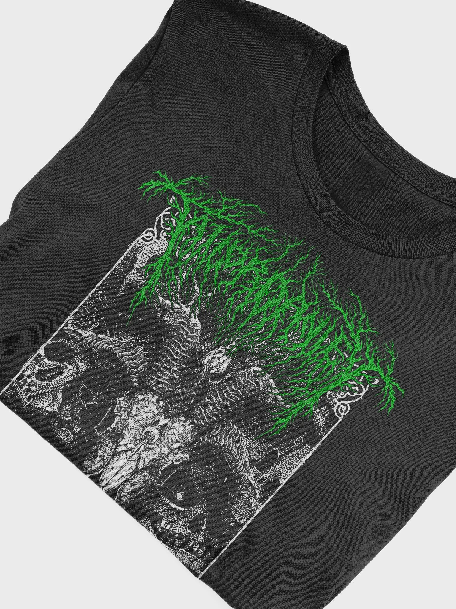 Goat Skull Green Logo on Bella Canvas product image (5)
