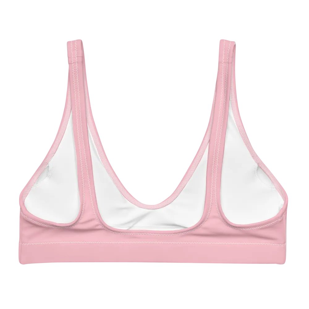 Plain Color Pink Padded Bikini Top product image (6)