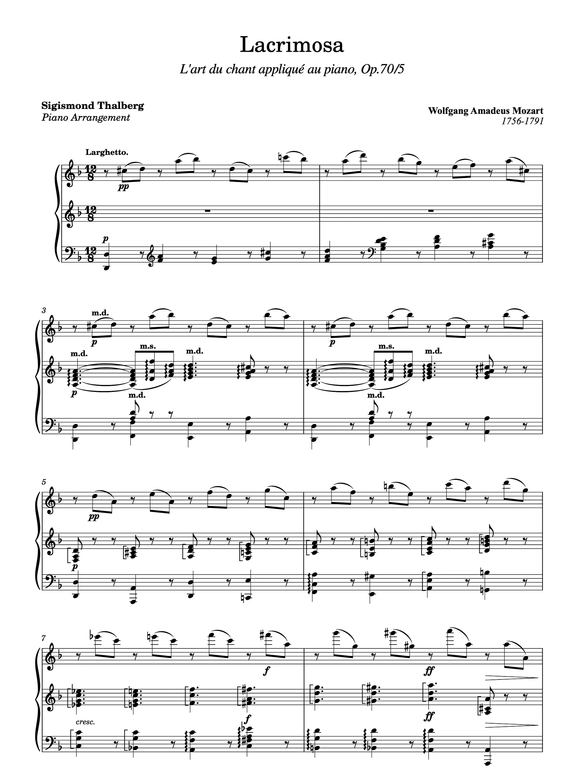 Lacrimosa from Requiem in D Minor, K. 626 product image (1)