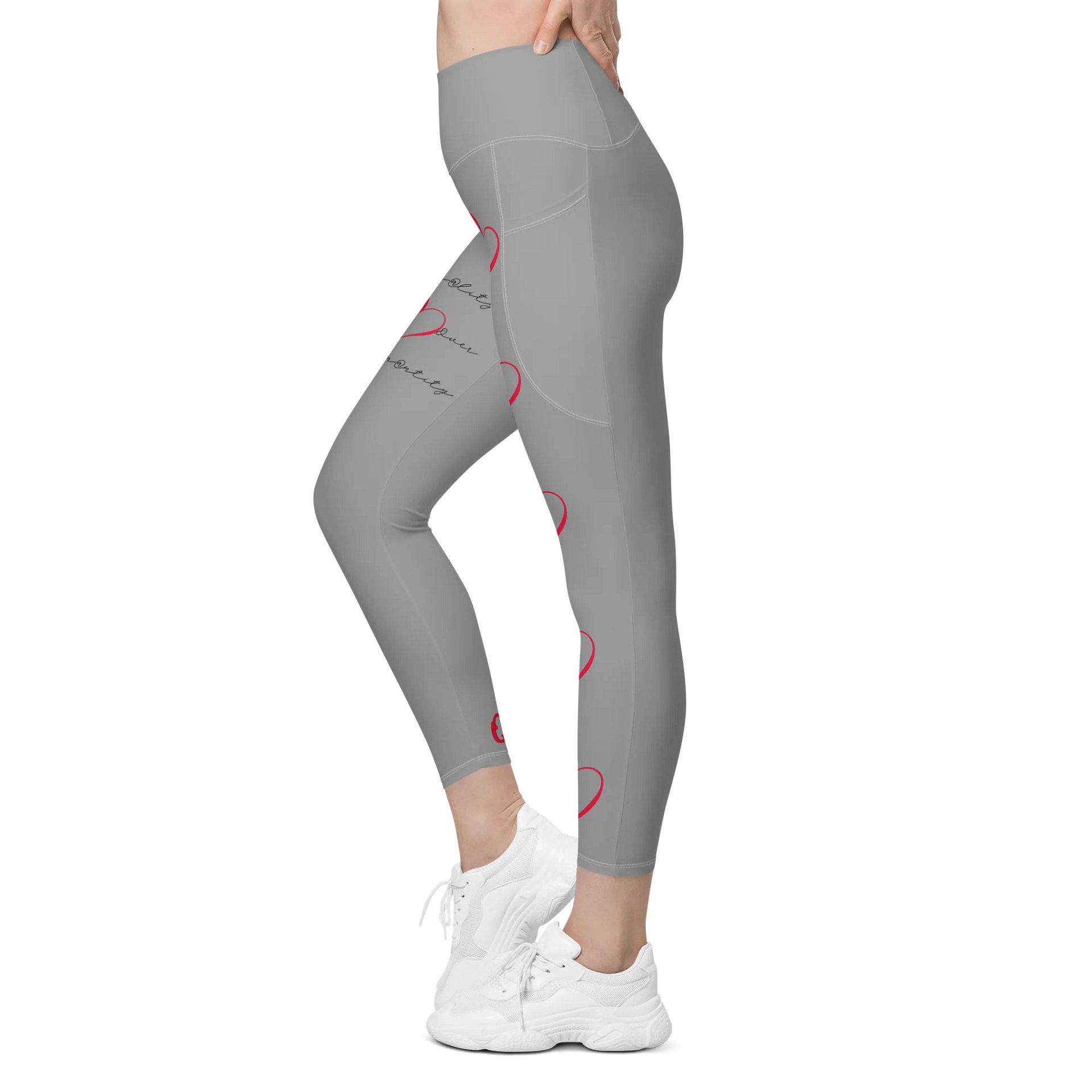 "Qu@lity He@rt" Leggings (Grey) product image (6)