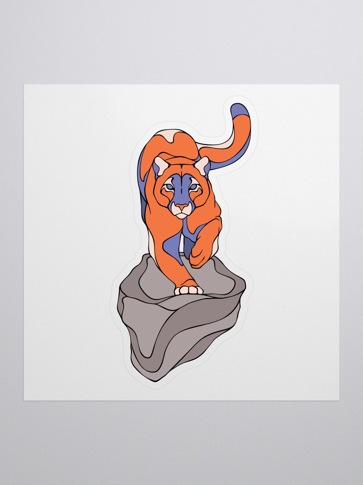 Puma's Gaze - Large Kiss Cut Sticker product image (1)