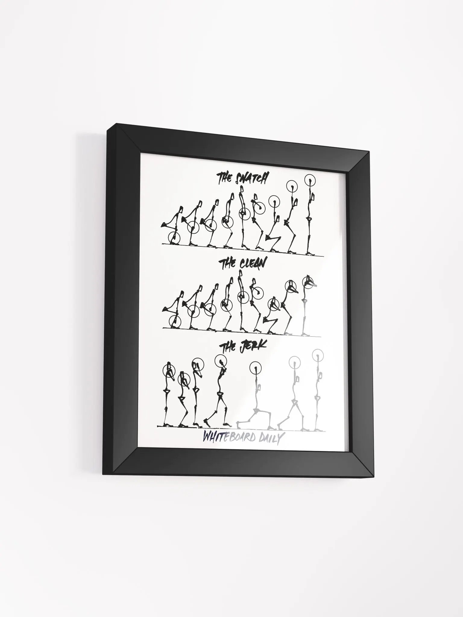Framed Snatch, Clean, Jerk Sequence Poster product image (13)