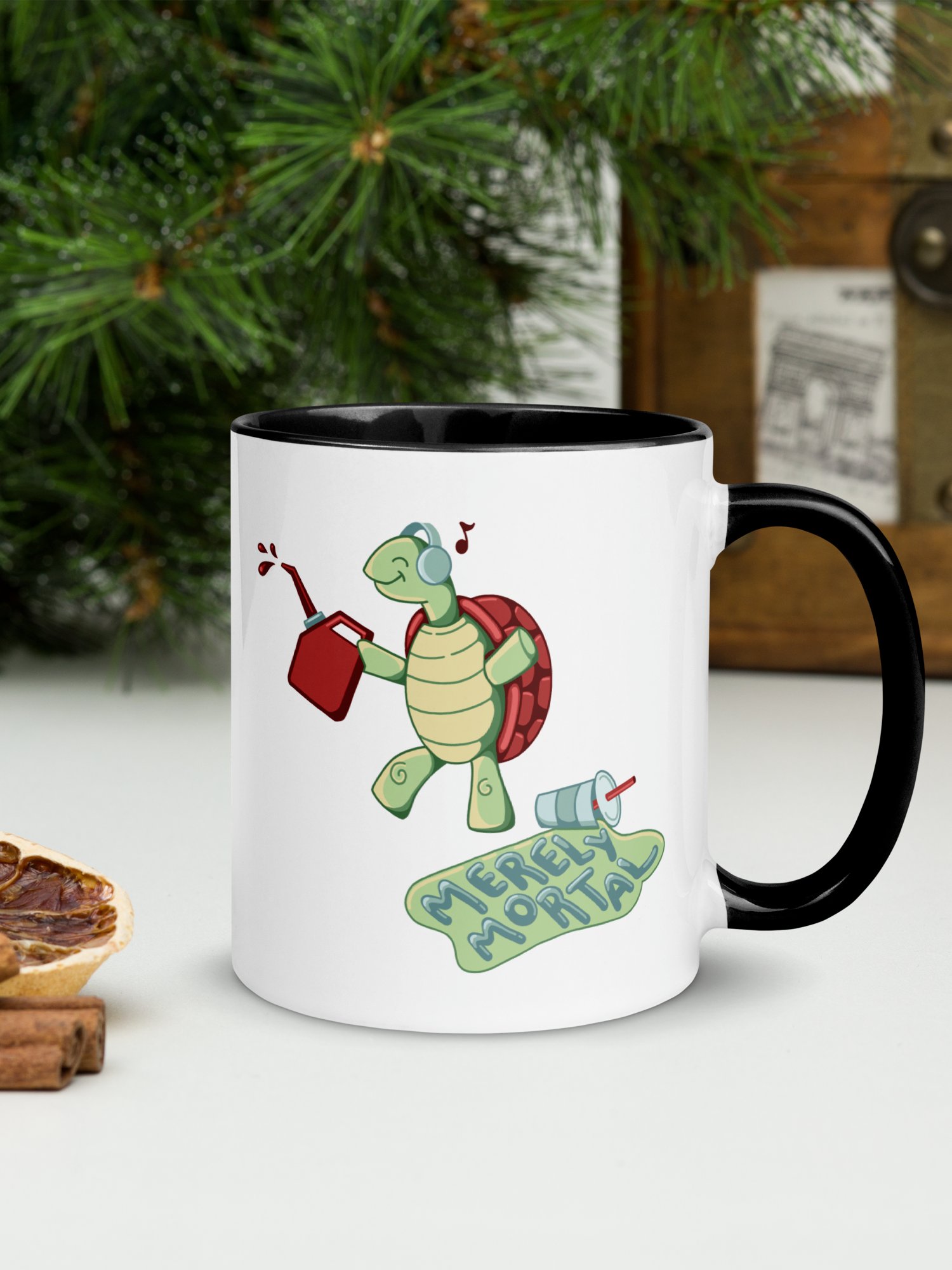 Exclusive Merely Mortal's Dancing Gas Station Turtle Coffee/Tea Mug with Color Inside product image (31)