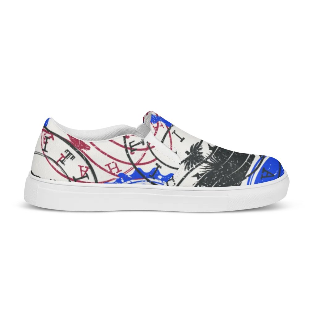Haiti Stamp Women's Slip-On Shoes product image (10)