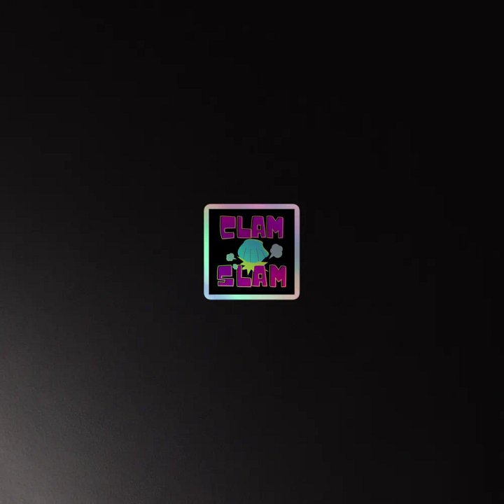 Clam Slam Sticker Holographic product image (2)