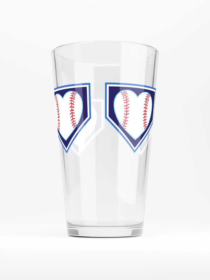 Home Plate Baseball Heart Pint Glass product image (1)