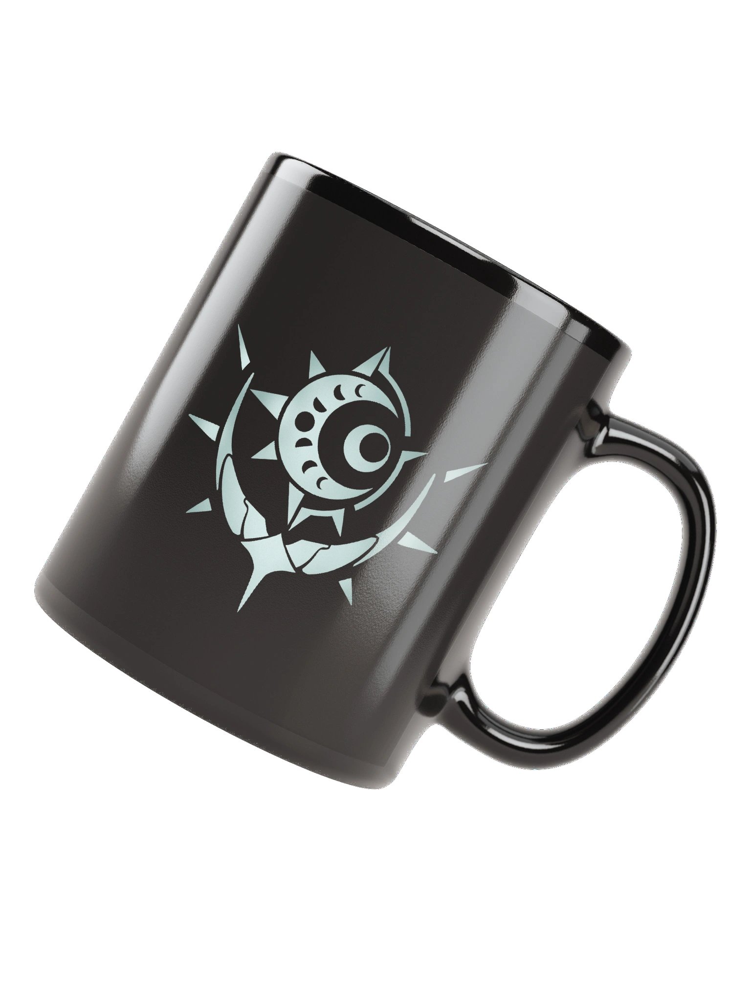 Glossy Mug (black) - Moon Mark Design product image (4)