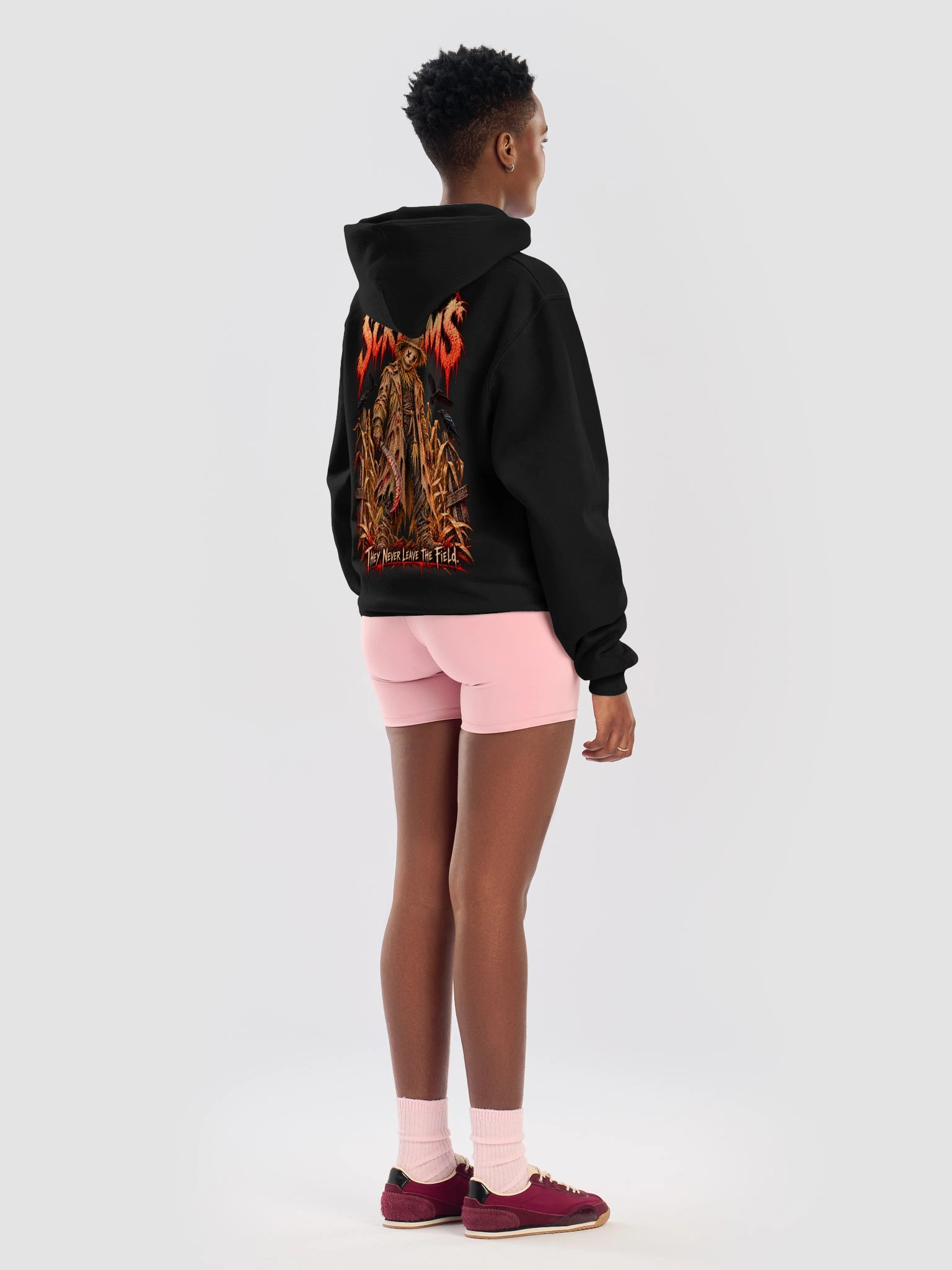 “Field of Screams” Scarecrow Horror Hoodie product image (9)