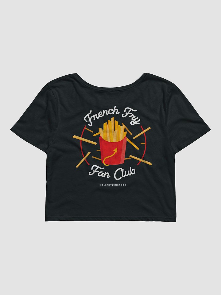 French Fry Fan Club Cropped T-Shirt - Black product image (1)